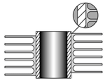 Extruded fin tubes