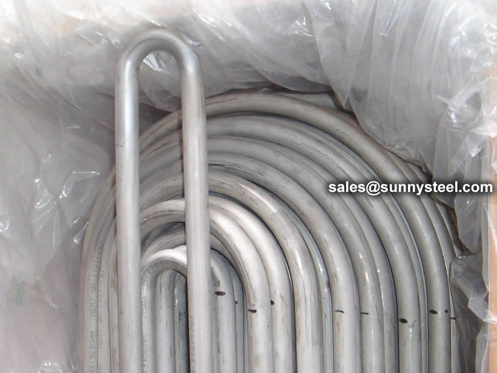 Stainless steel U bend tubes