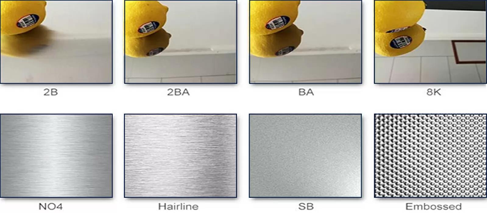 Stainless steel sheets & plates finishes