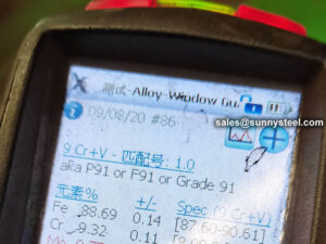 ASTM A213 T91 tube PMI testing