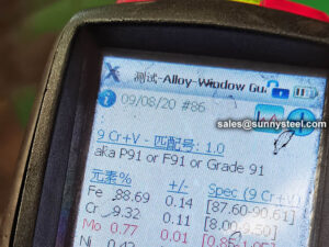 ASTM A213 T91 tube PMI testing