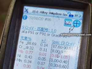 ASTM A213 T91 tube PMI testing