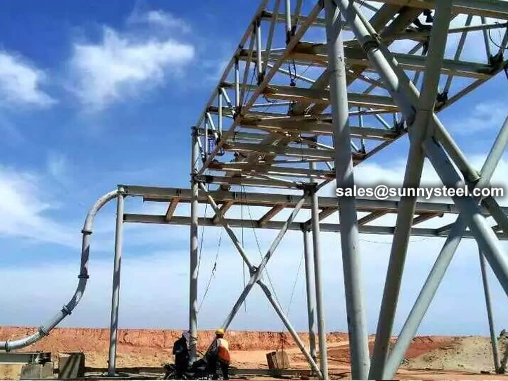 Cast basalt pipeline installation site