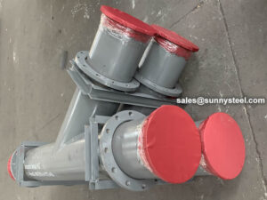 Wear and corrosion resistant Y shape pipe