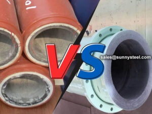 Installation of cast basalt lined pipe