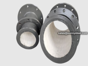 Wear resistant ceramic lined pipe fitting