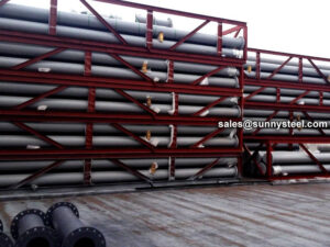 Cast basalt composite pipe for power plant